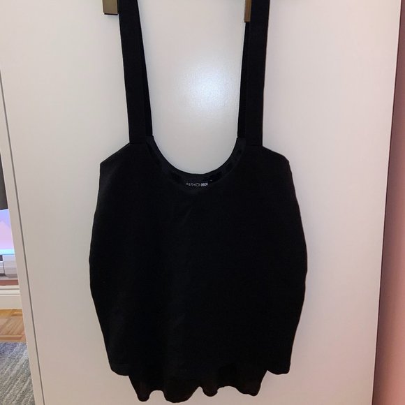 High-Wasted Overall Skirt | Black - Picture 1 of 7